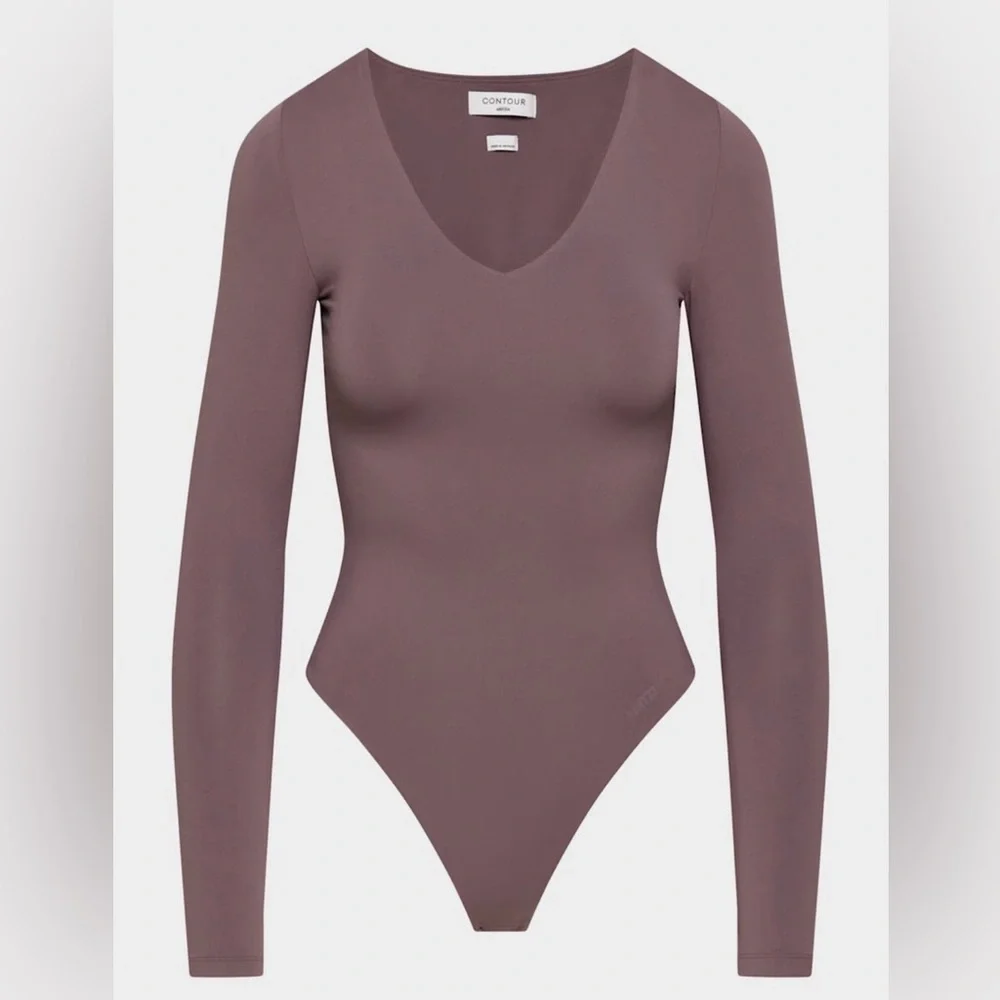 Aritzia Babaton Contour V-Neck Longsleeve Bodysuit - Picture 2 of 7